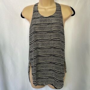 Derek Lam 10 Crosby Navy and White Striped Sleeveless Top